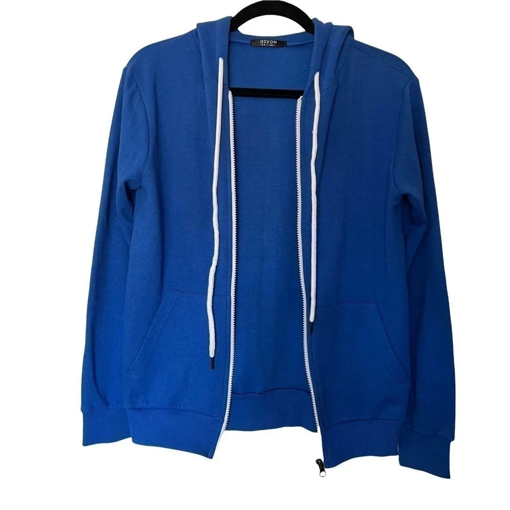 GIVON‎ Zip-up Hoodie Lightweight Comfortable Long Sleeve Kanga Pocket Womens XS
